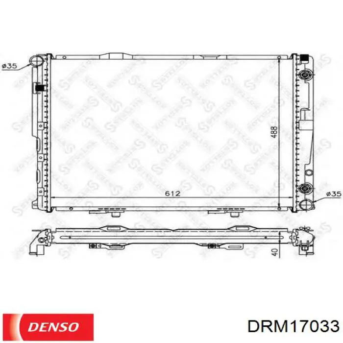 DRM17033 Denso radiador refrigeración del motor