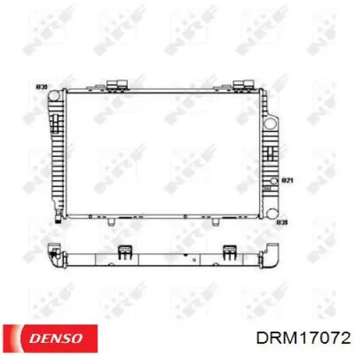 DRM17072 Denso radiador refrigeración del motor