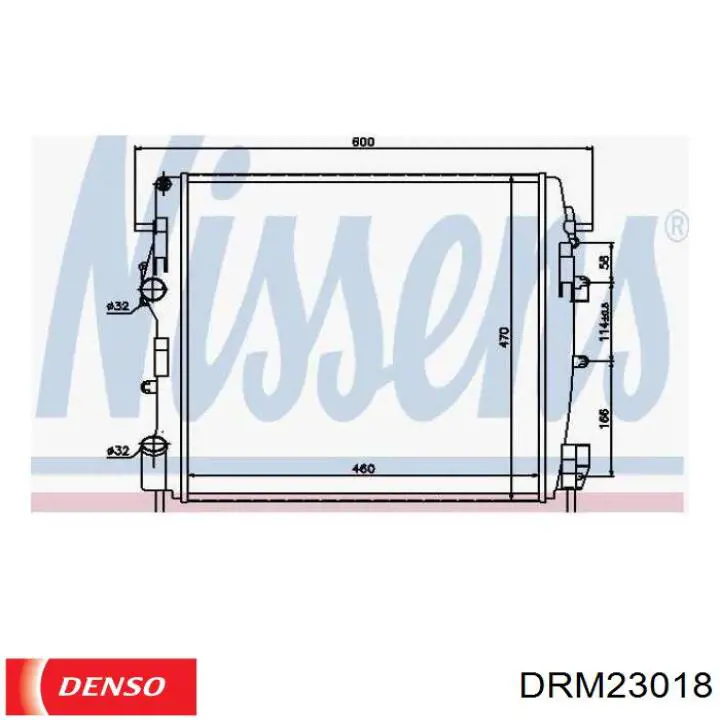 DRM23018 Denso radiador refrigeración del motor