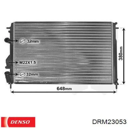 DRM23053 Denso radiador refrigeración del motor