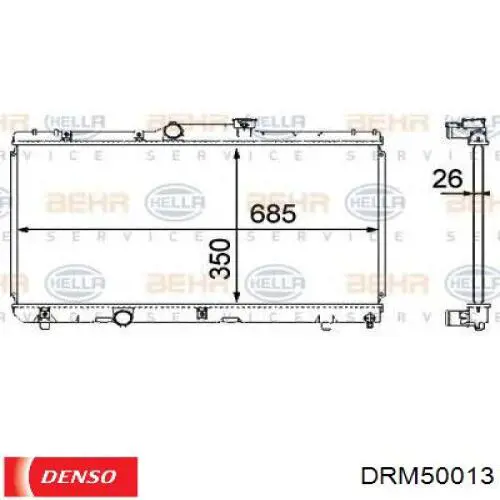 DRM50013 Denso radiador refrigeración del motor