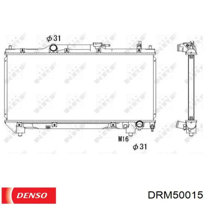 DRM50015 Denso radiador refrigeración del motor