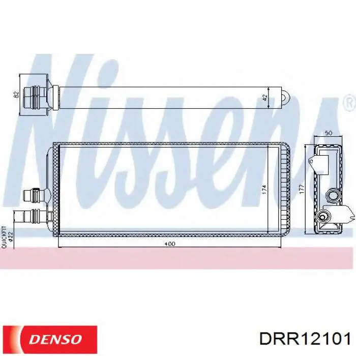 DRR12101 Denso radiador de calefacción