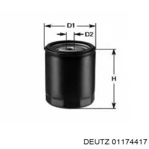 01174417 Deutz filtro de aceite