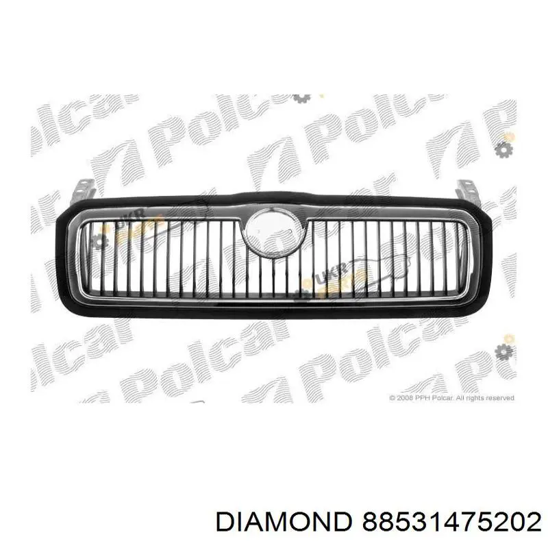  Superposicion (Molde) De Rejilla Del Radiador para Skoda Octavia A4, 1U2