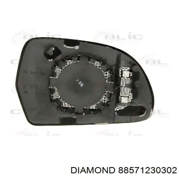 88571230302 Diamond/DPA cristal de espejo retrovisor exterior derecho