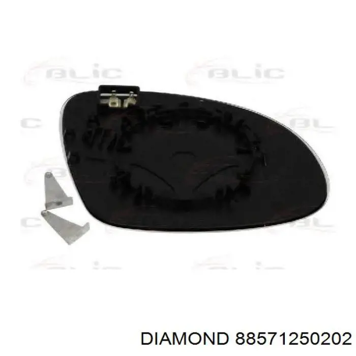 88571250202 Diamond/DPA cristal de espejo retrovisor exterior derecho