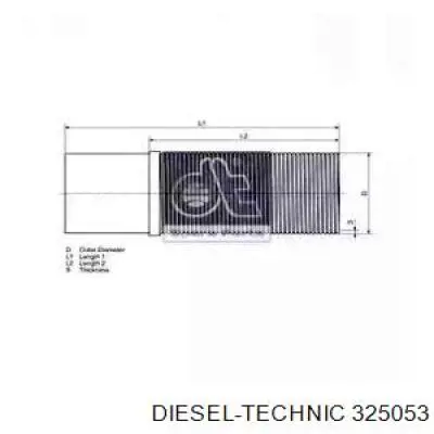 3.25053 Diesel Technic chapa ondulada del silenciador