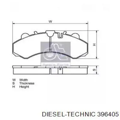 3.96405 Diesel Technic pastillas de freno delanteras