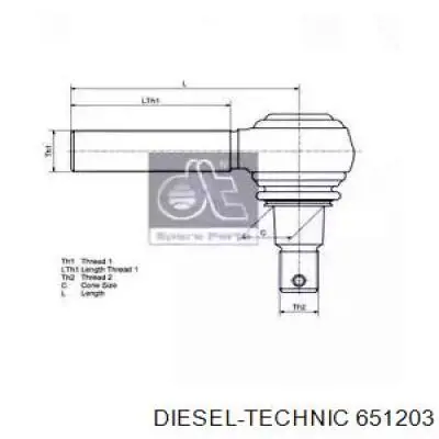 6.51203 Diesel Technic boquilla de dirección