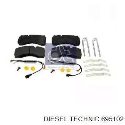 6.95102 Diesel Technic pastillas de freno delanteras