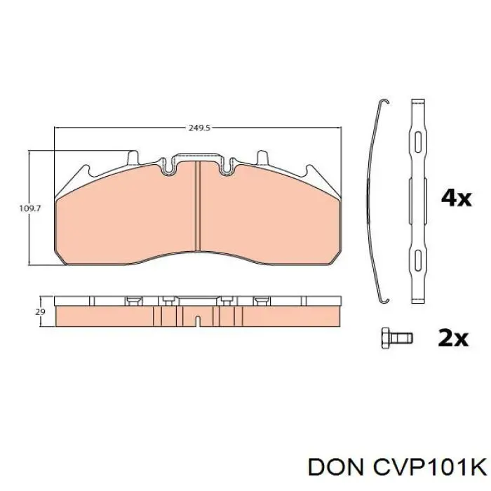  Pastillas de freno delanteras para Volvo Trucks TRUCK FH12 