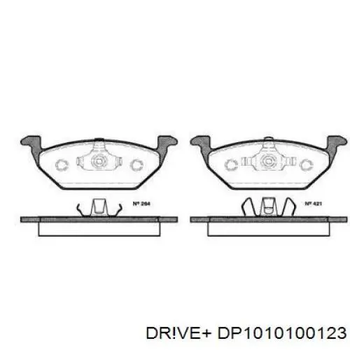 DP1010.10.0123 Dr!ve+ pastillas de freno delanteras