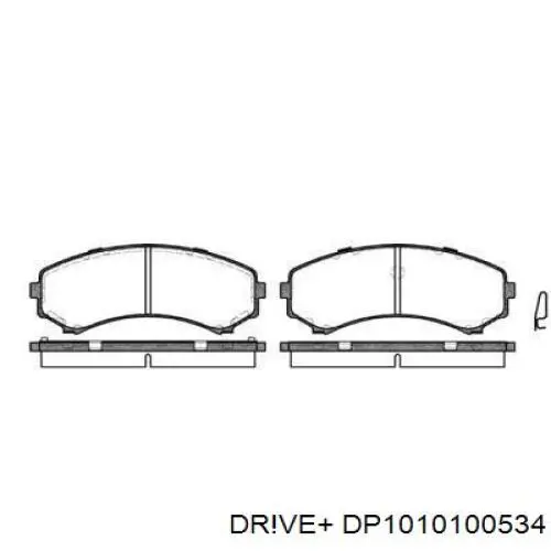 DP1010.10.0534 Dr!ve+ pastillas de freno delanteras