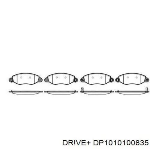 DP1010.10.0835 Dr!ve+ pastillas de freno delanteras