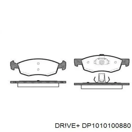 DP1010.10.0880 Dr!ve+ pastillas de freno delanteras