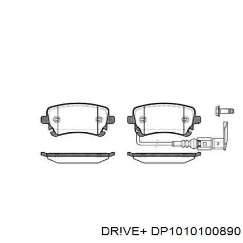 DP1010.10.0890 Dr!ve+ pastillas de freno traseras