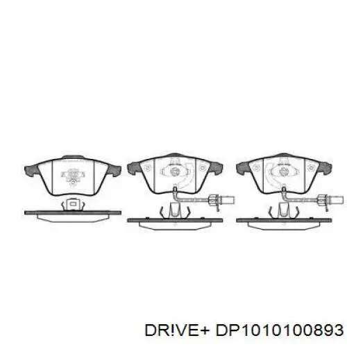 DP1010.10.0893 Dr!ve+ pastillas de freno delanteras
