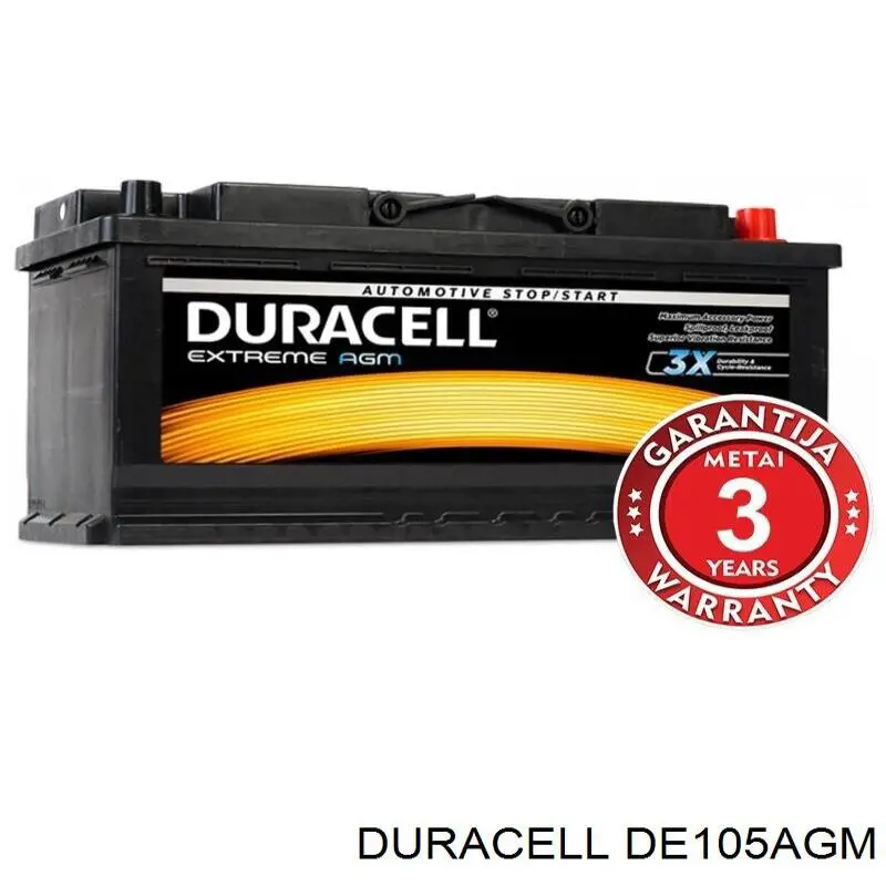 DE105AGM Duracell batería de arranque