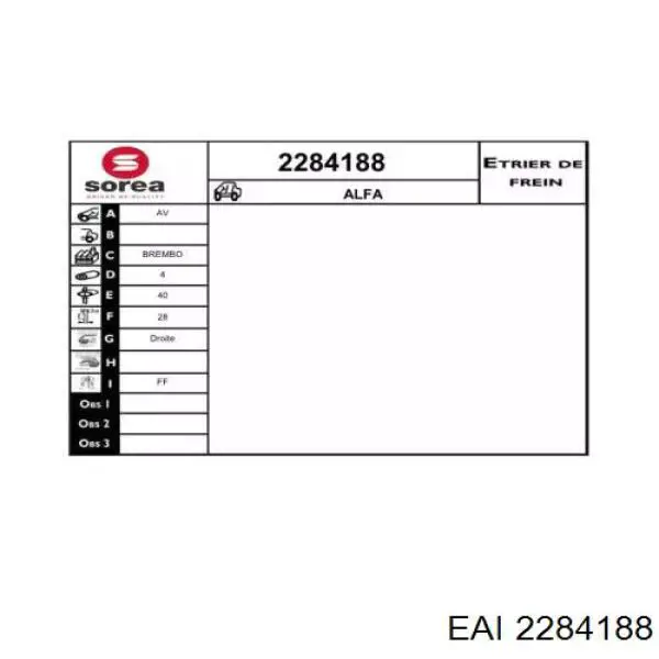 77364999 Fiat/Alfa/Lancia pinza de freno delantera derecha