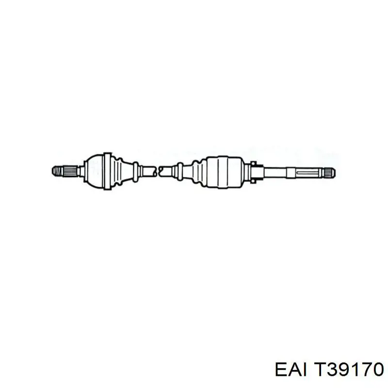 3273WT Peugeot/Citroen árbol de transmisión delantero derecho