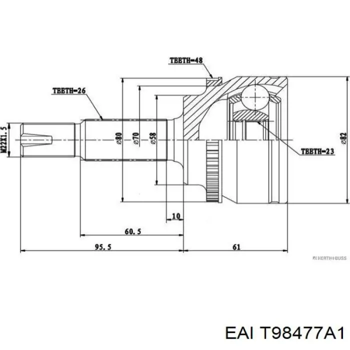 4342002270 Toyota árbol de transmisión delantero izquierdo