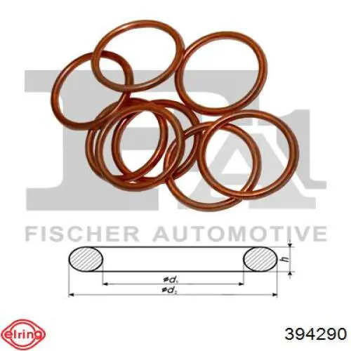 394.290 Elring junta, tapón roscado, colector de aceite