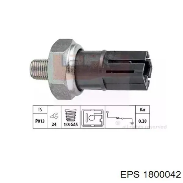 1800042 EPS indicador, presión del aceite