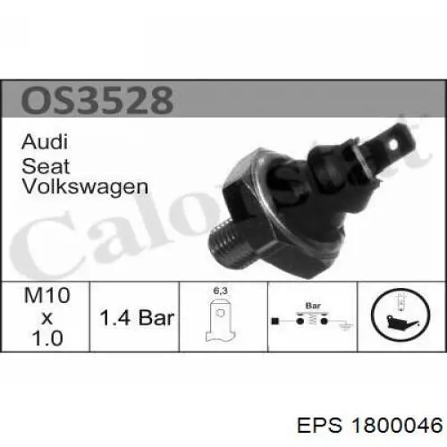 1.800.046 EPS indicador, presión del aceite