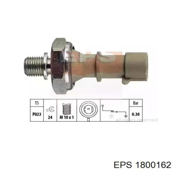 1.800.162 EPS indicador, presión del aceite