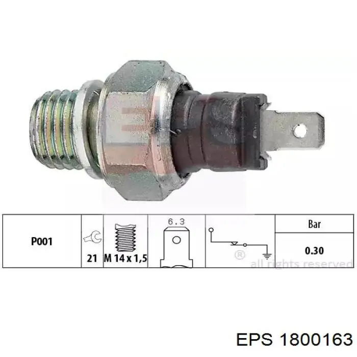 1.800.163 EPS indicador, presión del aceite