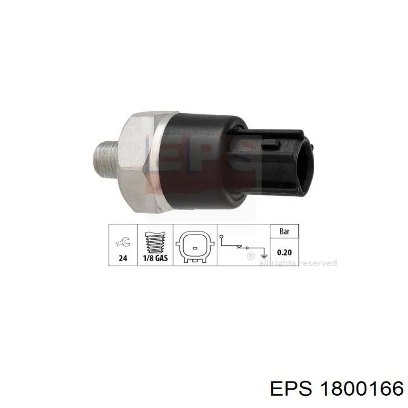 1800166 EPS indicador, presión del aceite