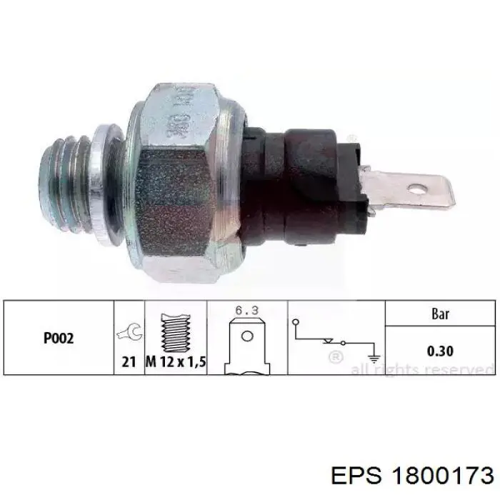 94580327 KAP indicador, presión del aceite