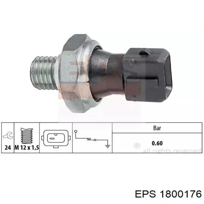 1.800.176 EPS indicador, presión del aceite