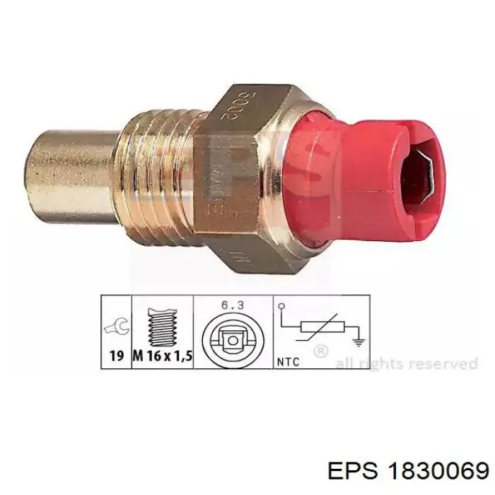 1.830.069 EPS sensor de temperatura del refrigerante