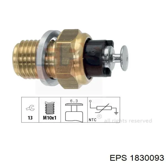 1.830.093 EPS sensor, temperatura del aceite