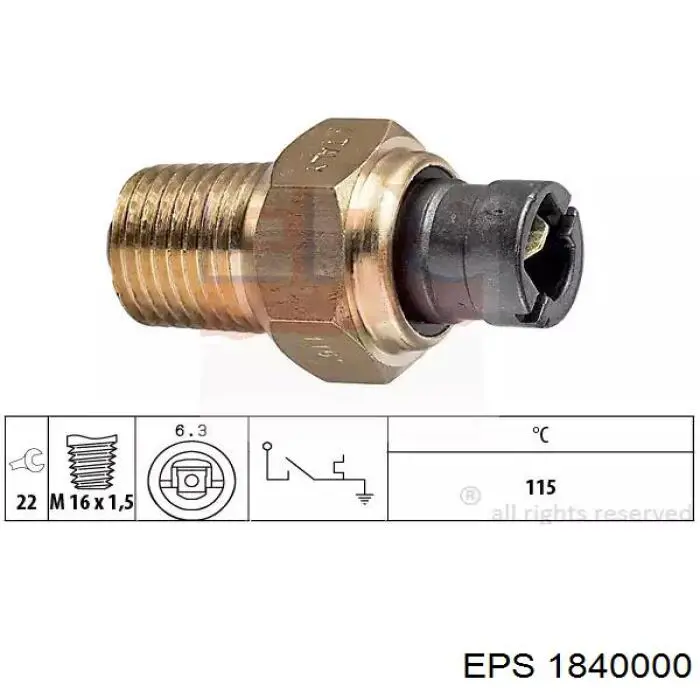 1.840.000 EPS sensor de temperatura del refrigerante