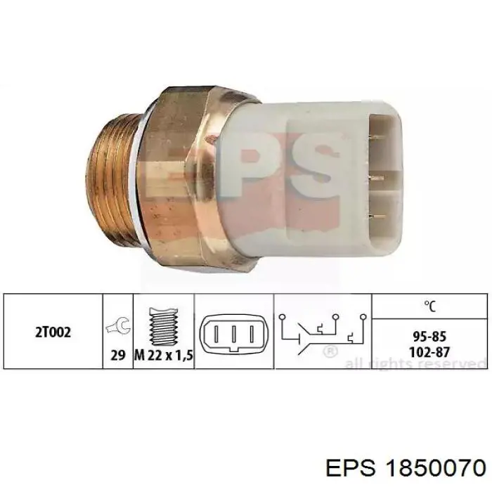  Sensor, temperatura del refrigerante (encendido el ventilador del radiador) para Toyota Camry V2