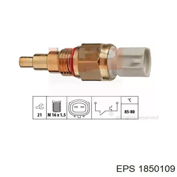 1.850.109 EPS sensor, temperatura del refrigerante (encendido el ventilador del radiador)