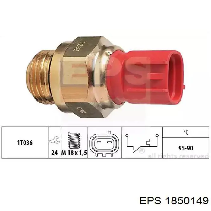  Sensor, temperatura del refrigerante (encendido el ventilador del radiador) para Suzuki Swift 2 