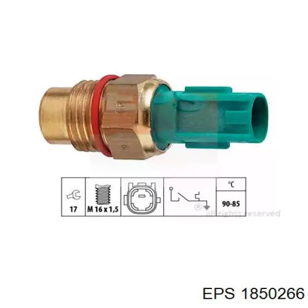  Sensor, temperatura del refrigerante (encendido el ventilador del radiador) para Daihatsu Terios J100, J102, J122