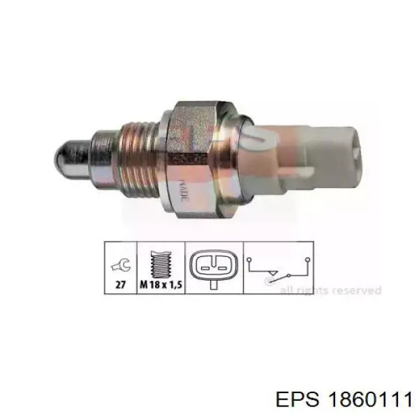 1860111 EPS interruptor, piloto de marcha atrás