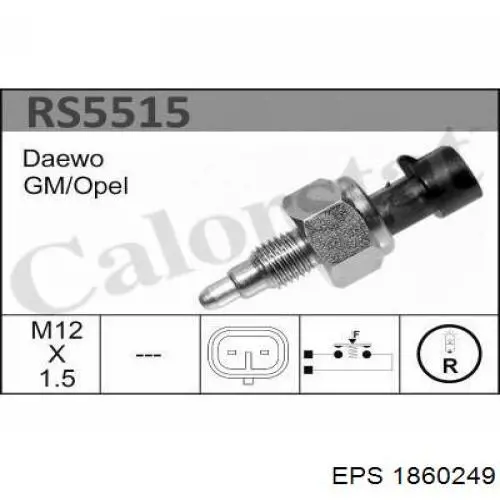 1.860.249 EPS interruptor, piloto de marcha atrás