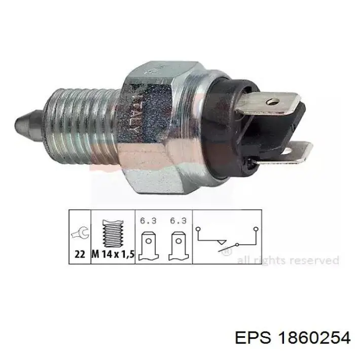 1.860.254 EPS interruptor, piloto de marcha atrás