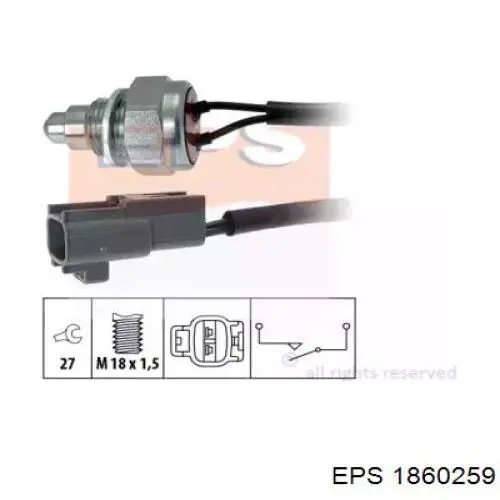 1.860.259 EPS interruptor, piloto de marcha atrás