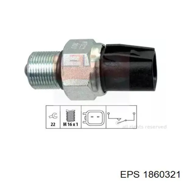 1.860.321 EPS interruptor, piloto de marcha atrás