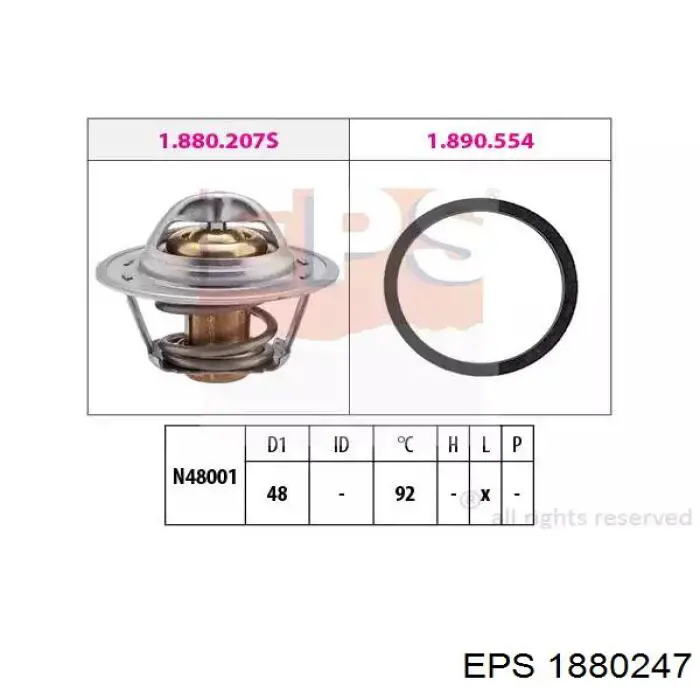 1.880.247 EPS termostato, refrigerante