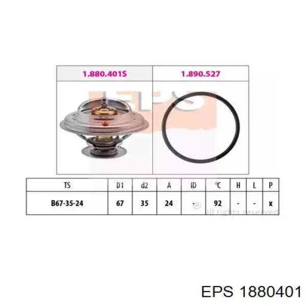 1.880.401 EPS termostato, refrigerante