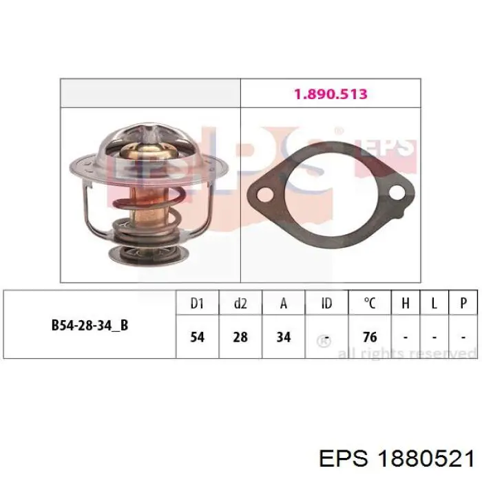 1.880.521 EPS termostato, refrigerante