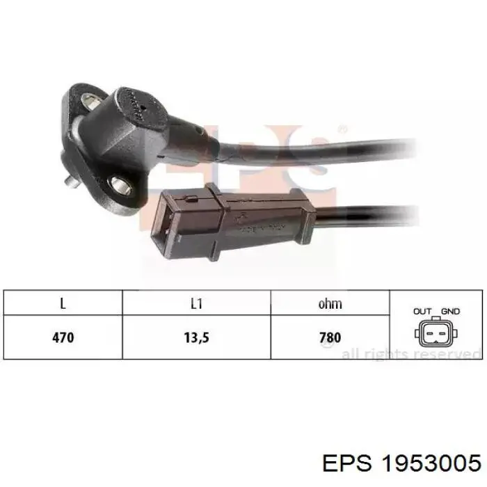  Sensor de posición del cigüeñal para Lancia Delta 1 